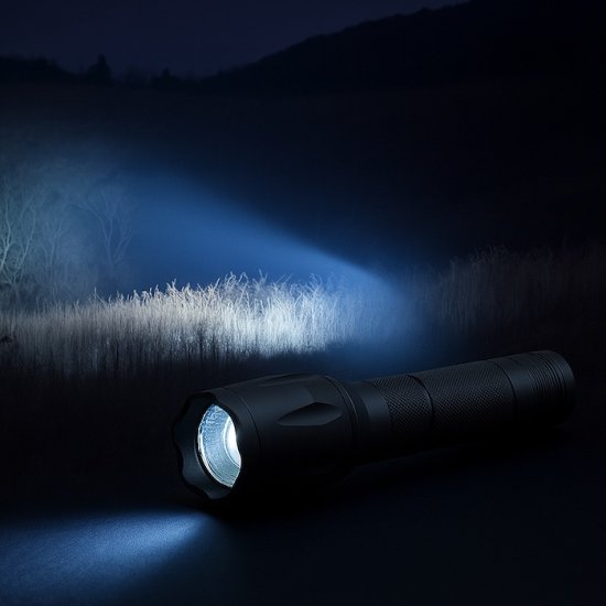 LED-Taschenlampe - Wiederaufladbar (USB) - zum Schließen ins Bild klicken