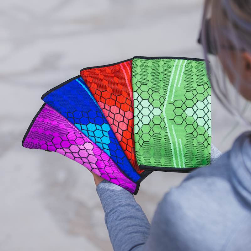 Knee protection with compression and anti-slip